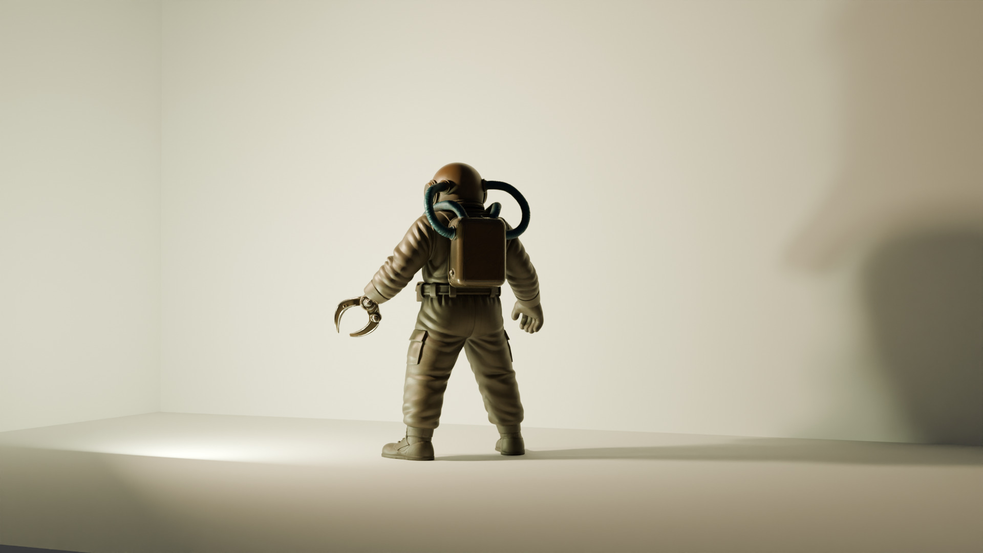 Sci-fi Character Model Vexon - Blender-STL-FBX-A Pose 3D model_4