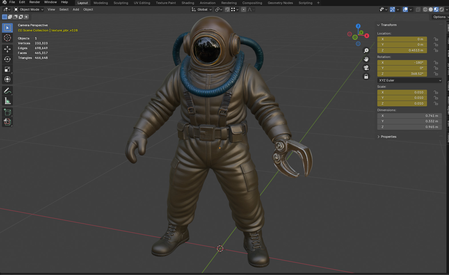 Sci-fi Character Model Vexon - Blender-STL-FBX-A Pose 3D model_3