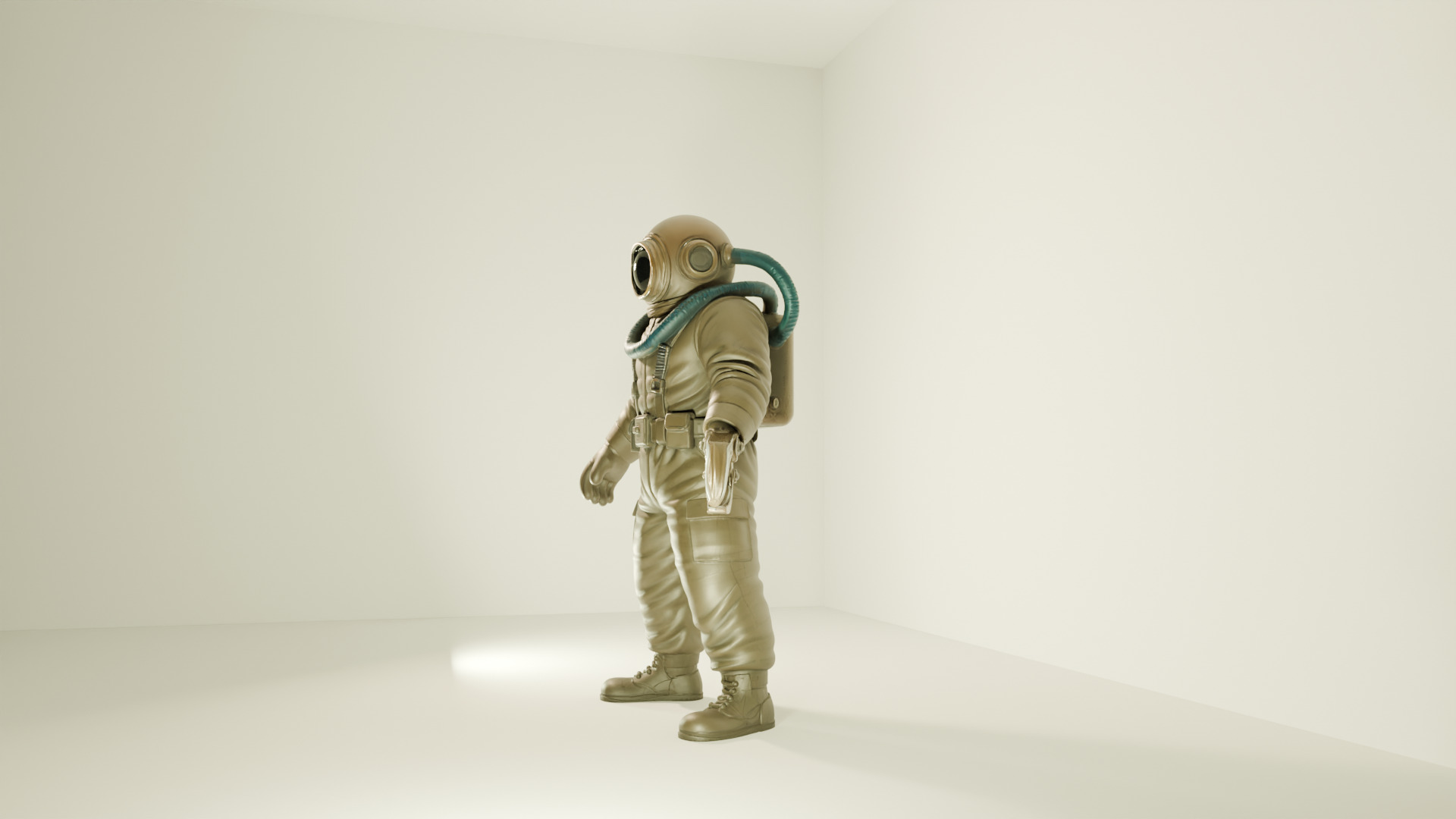 Sci-fi Character Model Vexon - Blender-STL-FBX-A Pose 3D model_2