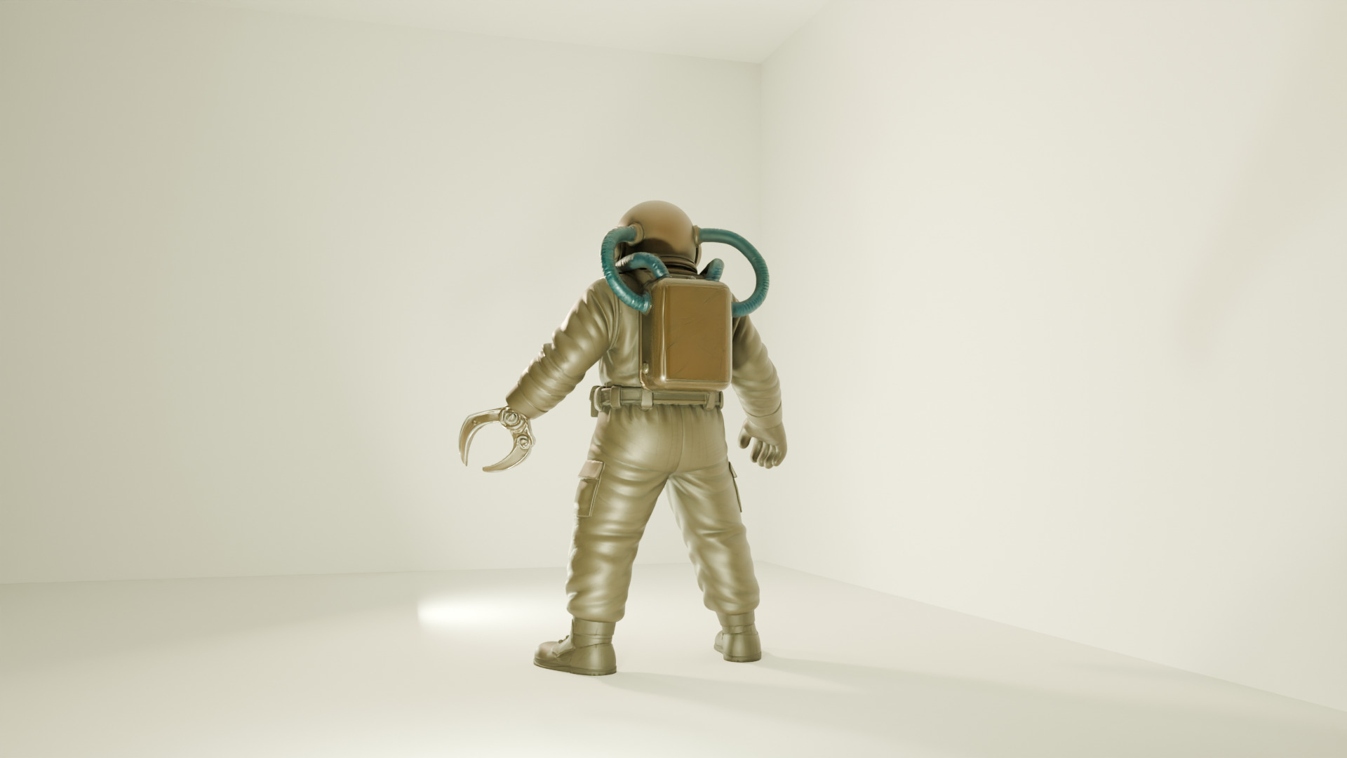 Sci-fi Character Model Vexon - Blender-STL-FBX-A Pose 3D model_11