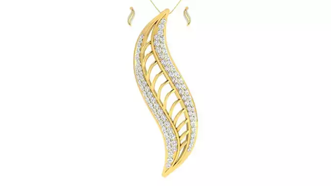 Women pendant earrings set 3dm mgx render detail 