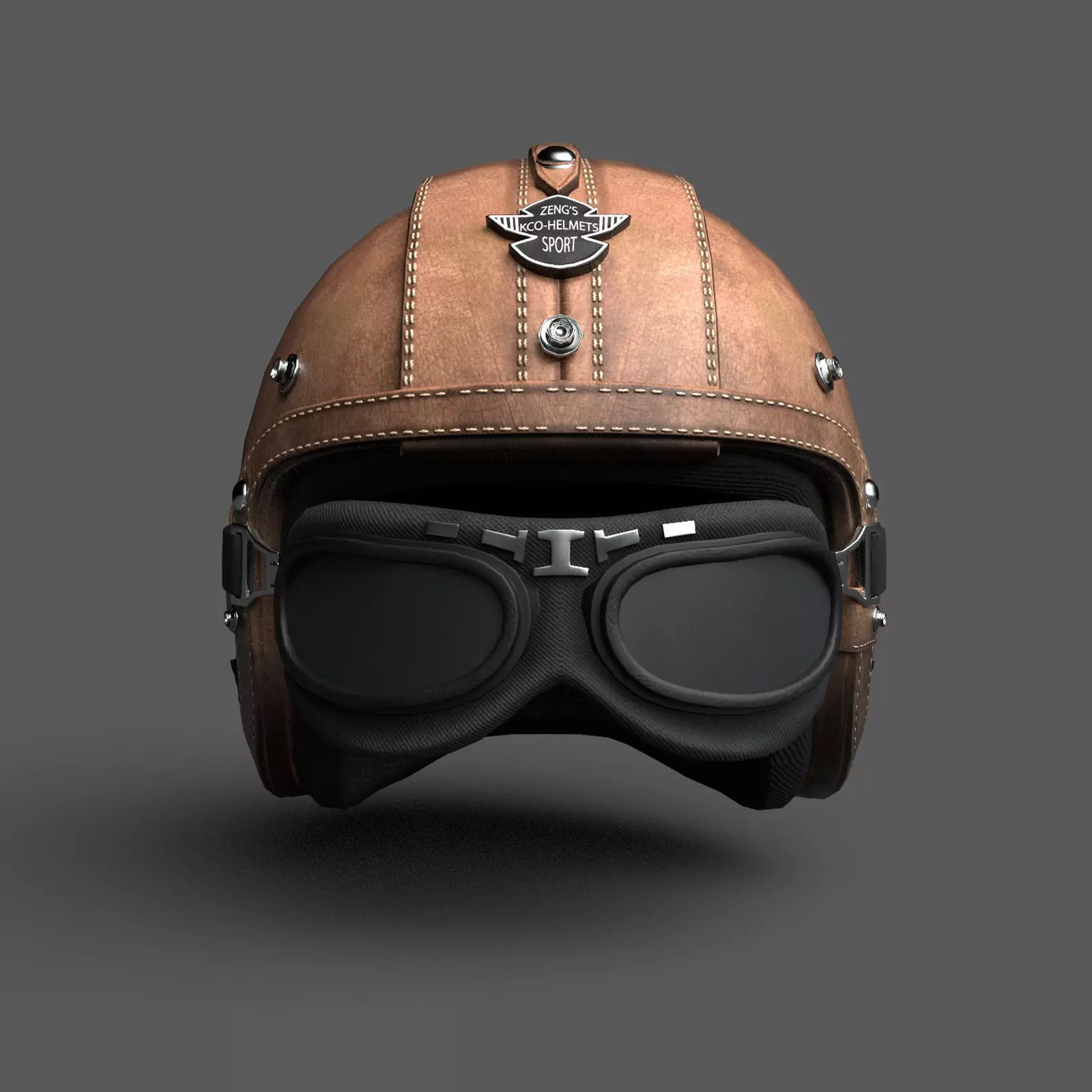 Helmet military Scifi low poly 3d model Low-poly 3D model_0