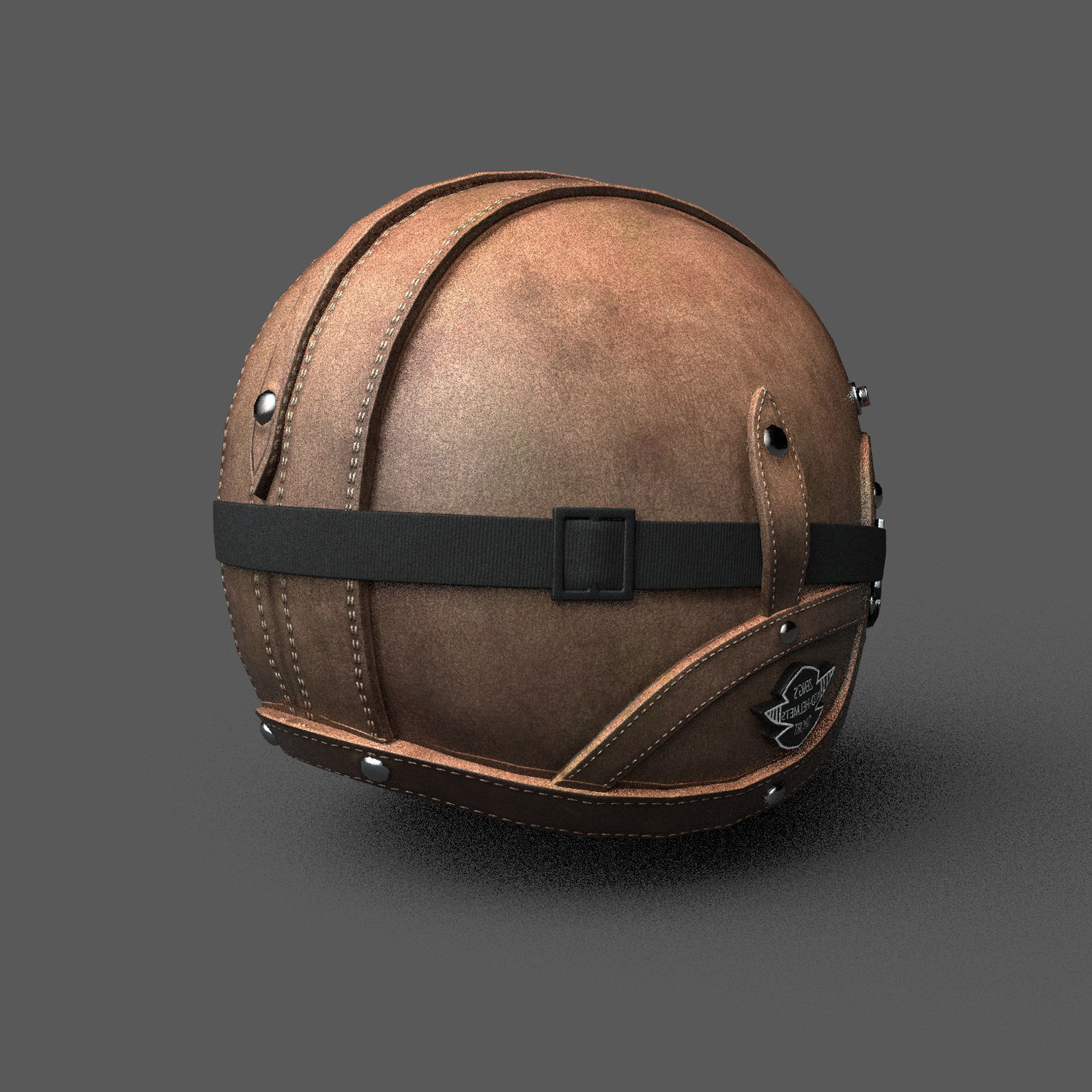 Helmet military Scifi low poly 3d model Low-poly 3D model_3