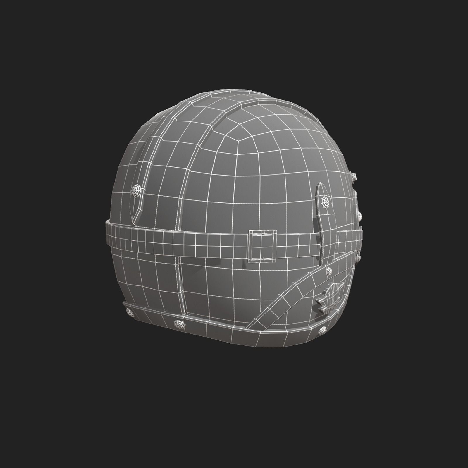 Helmet military Scifi low poly 3d model Low-poly 3D model_6