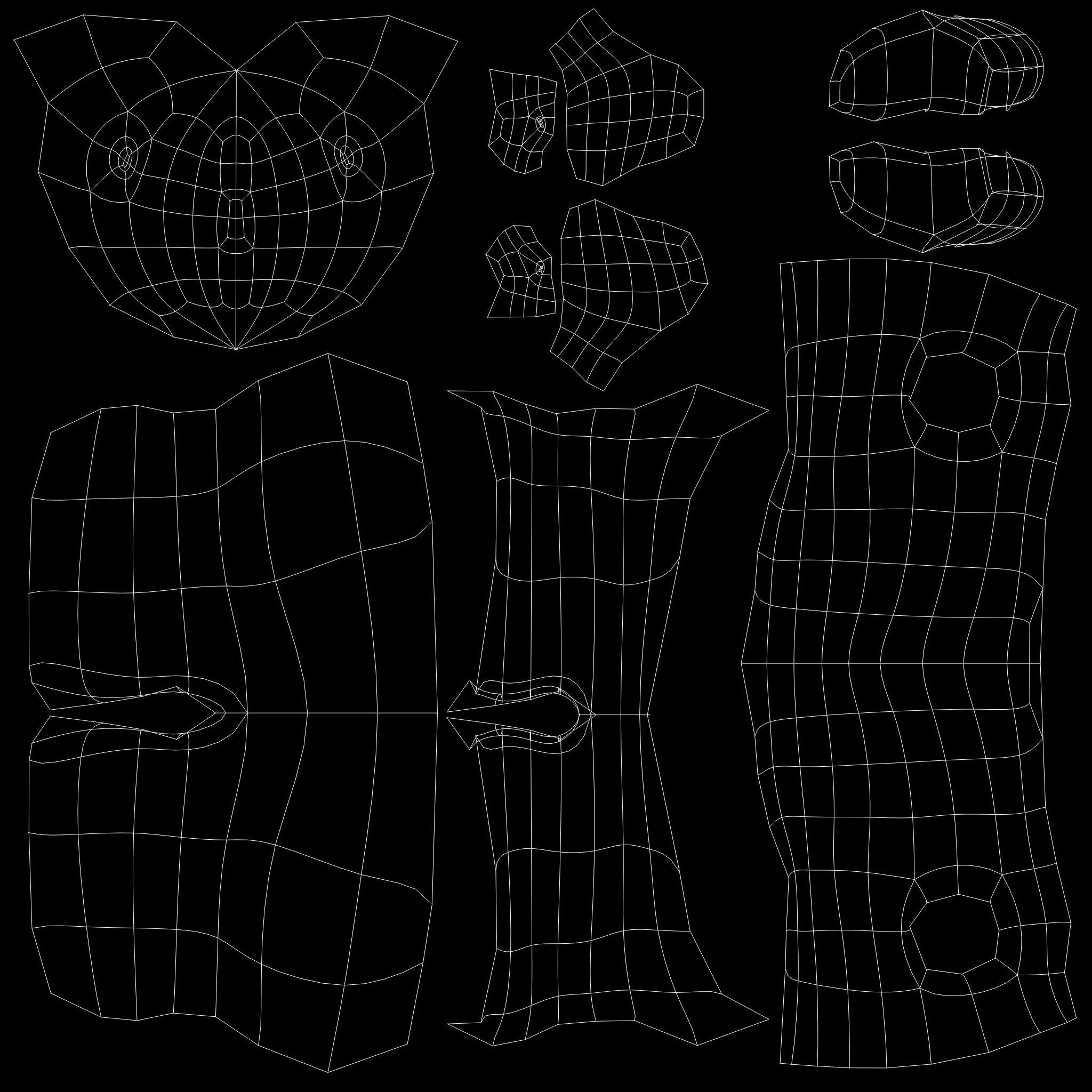 Fat Guy Rigged Low-poly 3D model_7