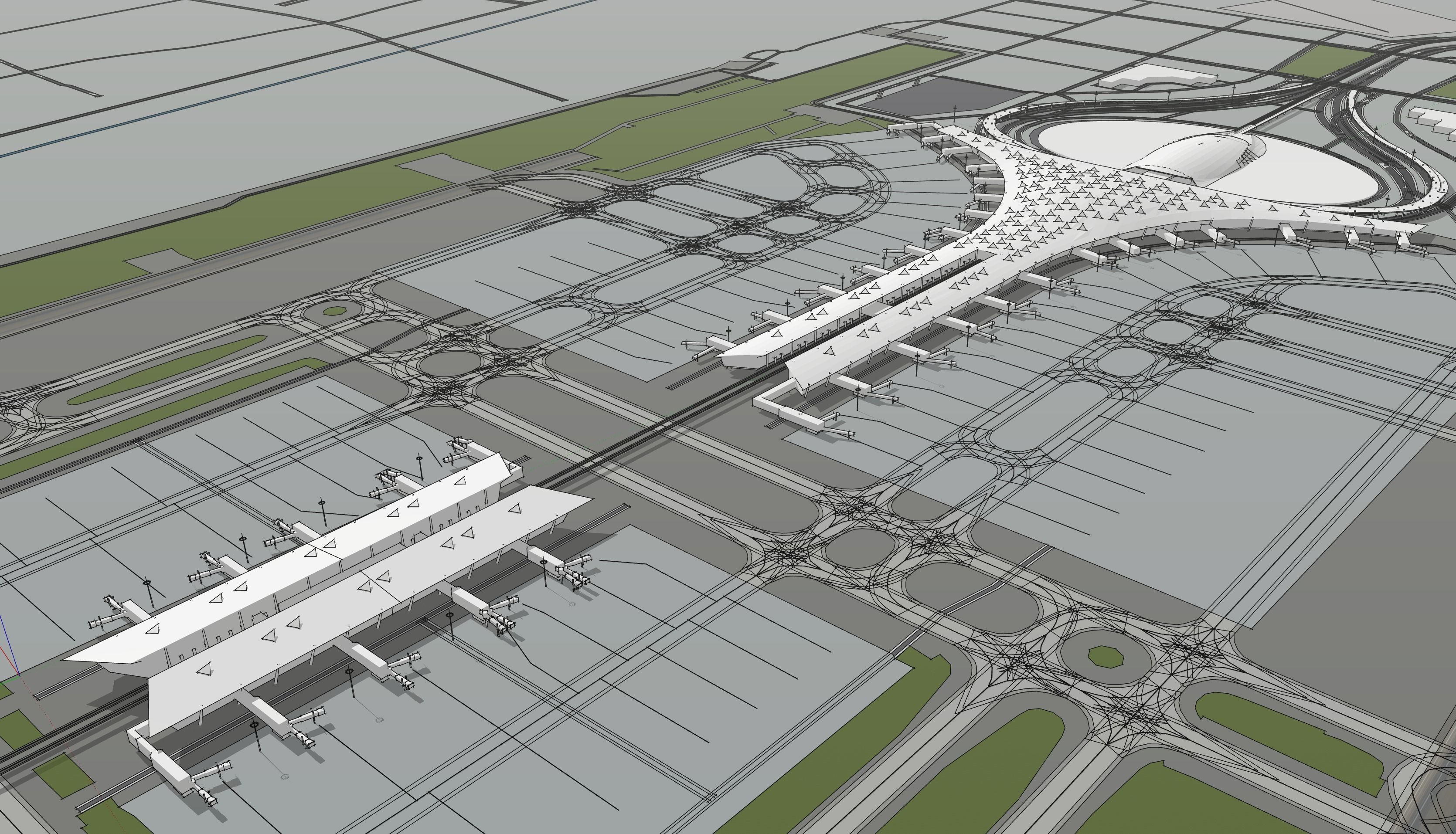 Beijing Airport Low-poly 3D model_28