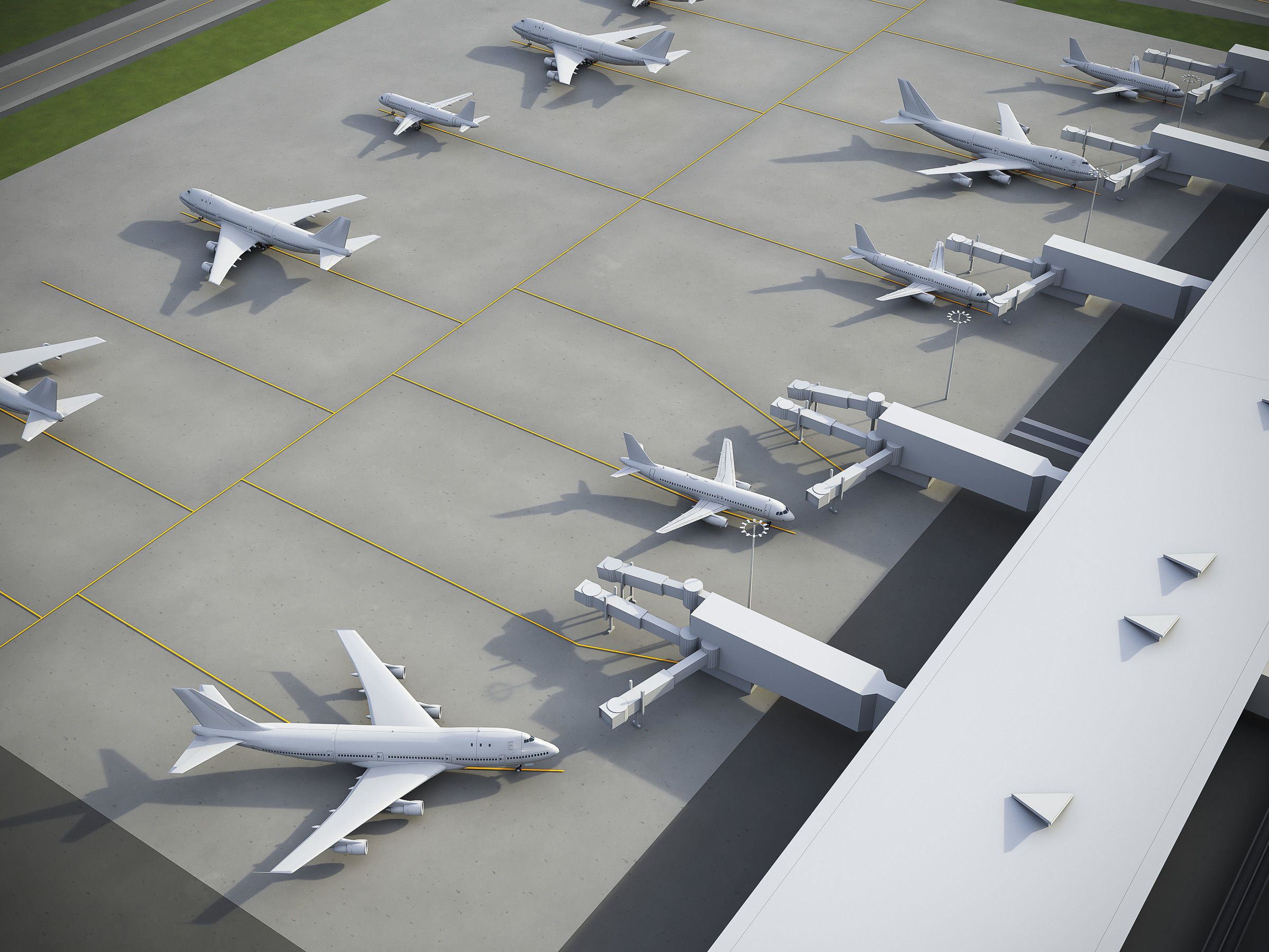 Beijing Airport Low-poly 3D model_11