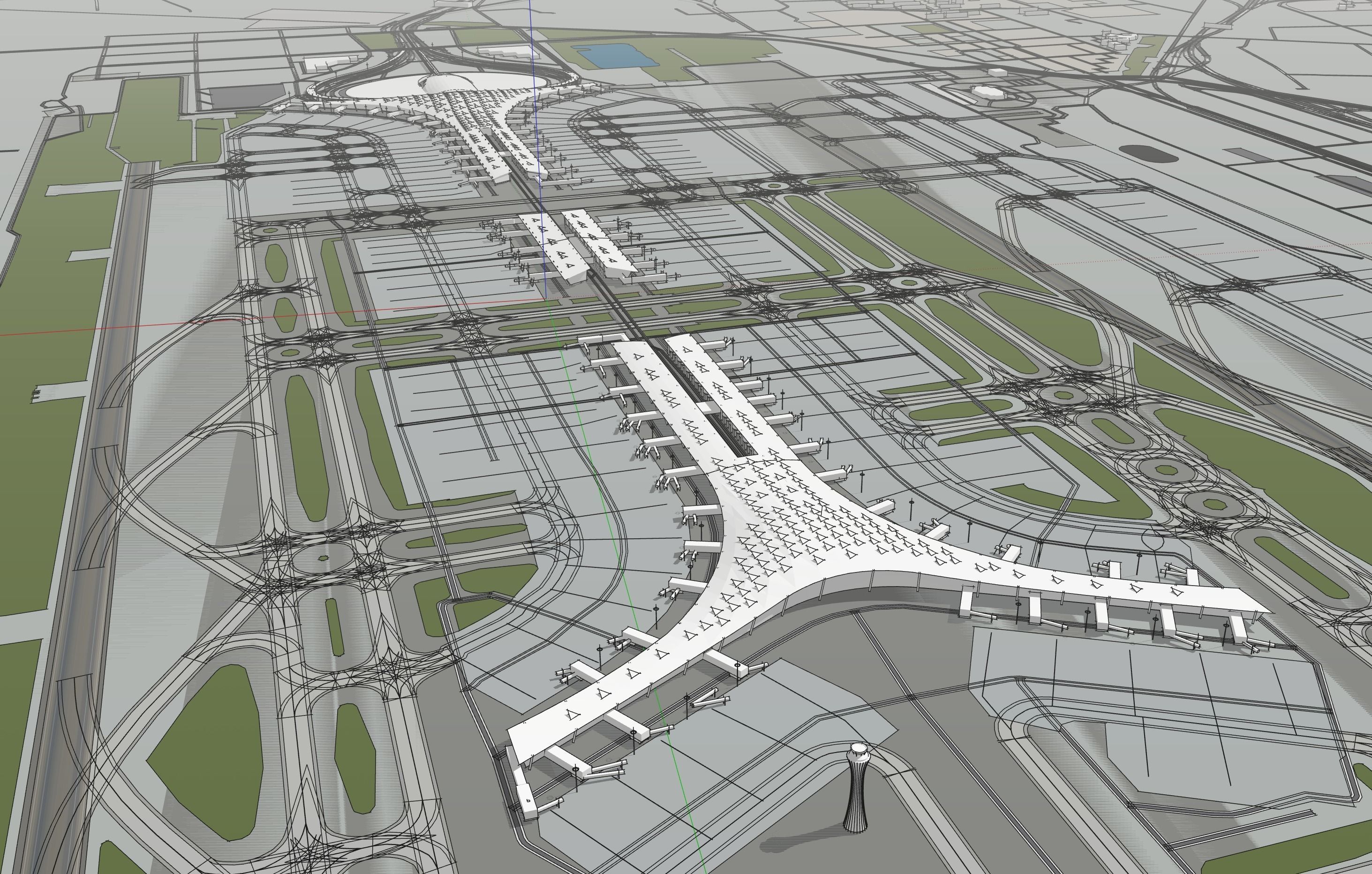 Beijing Airport Low-poly 3D model_27