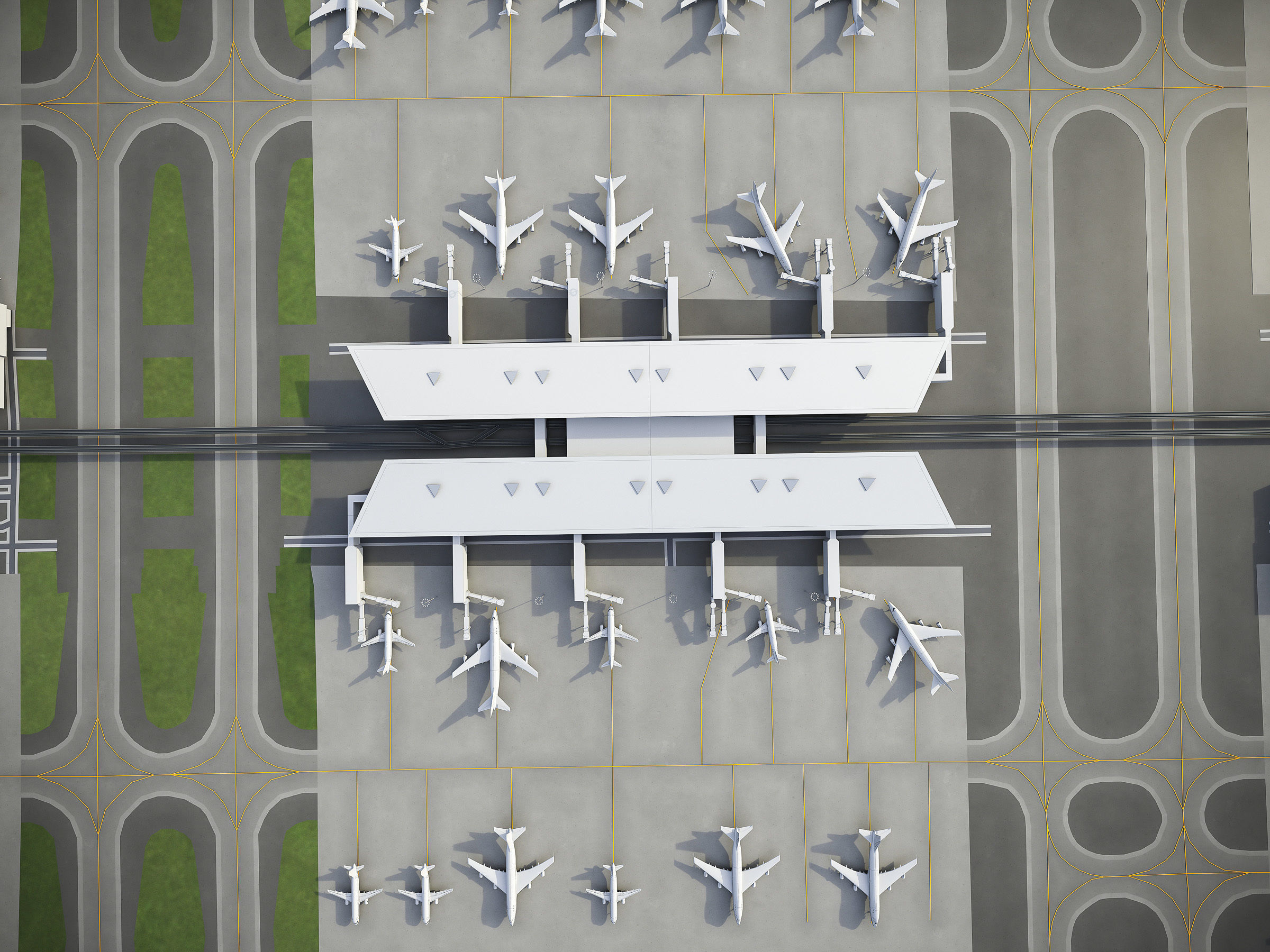 Beijing Airport Low-poly 3D model_21