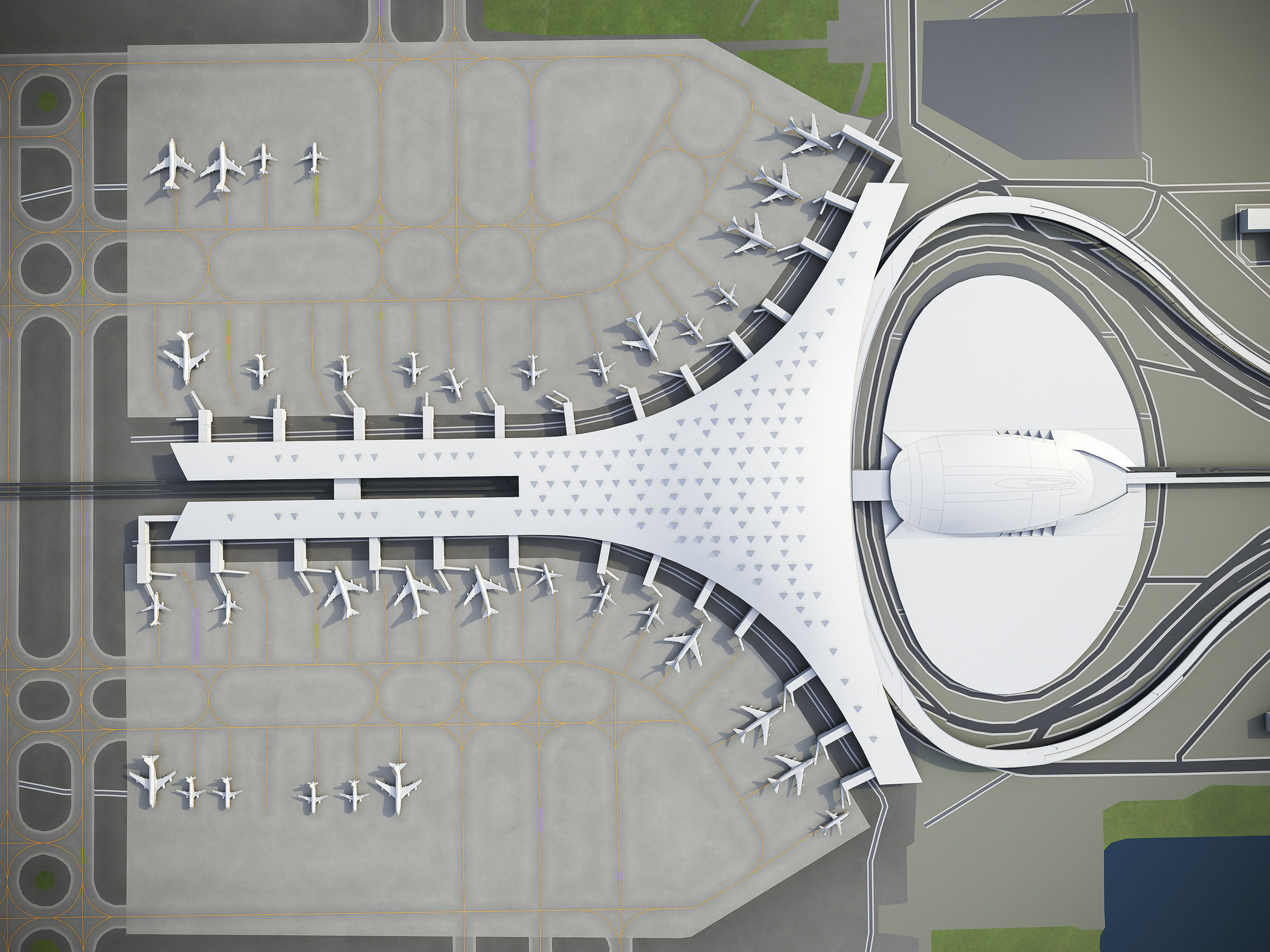 Beijing Airport Low-poly 3D model_23