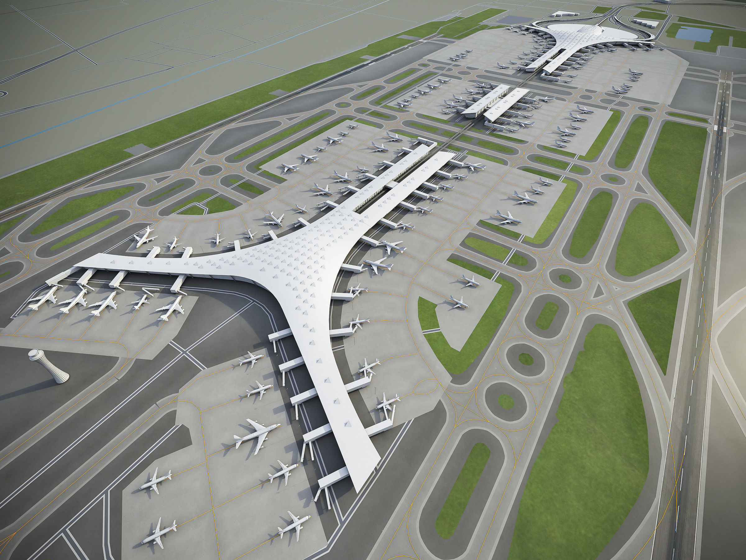 Beijing Airport Low-poly 3D model_24