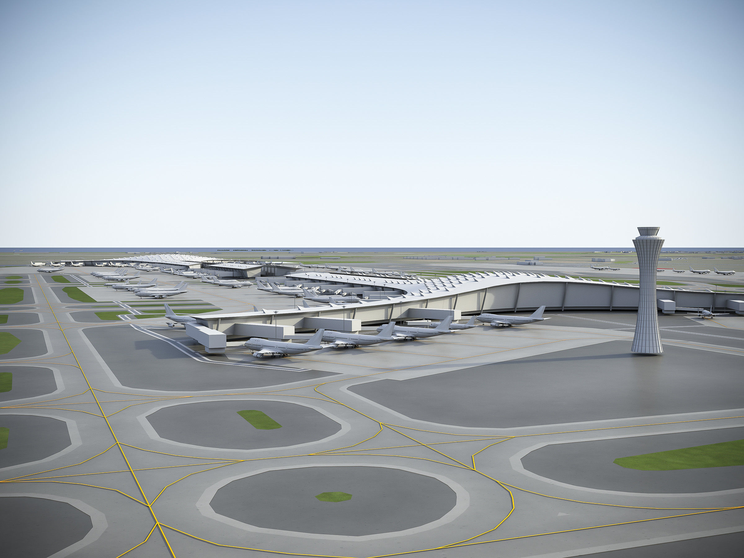 Beijing Airport Low-poly 3D model_13