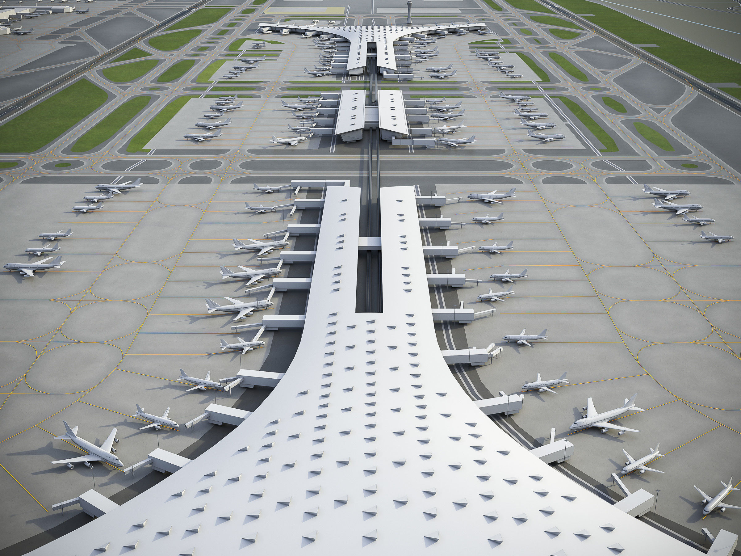 Beijing Airport Low-poly 3D model_16