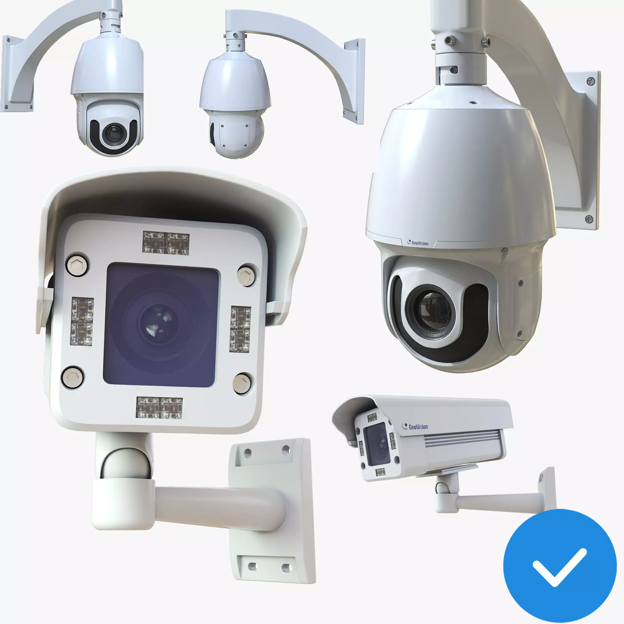 CCTV Security Camera Pack 3D model