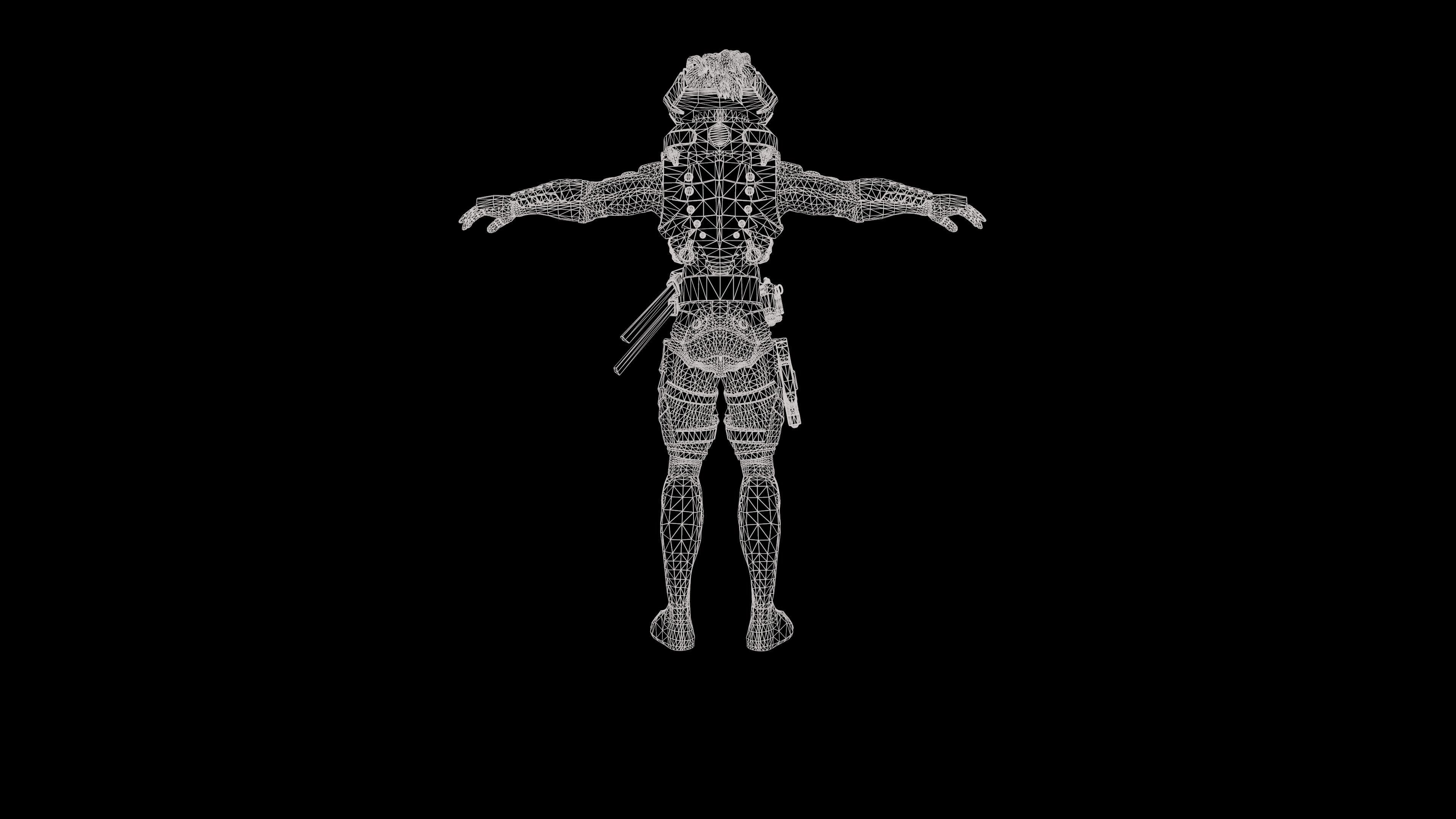 Shinobi Sci Fi Low-poly 3D model_13