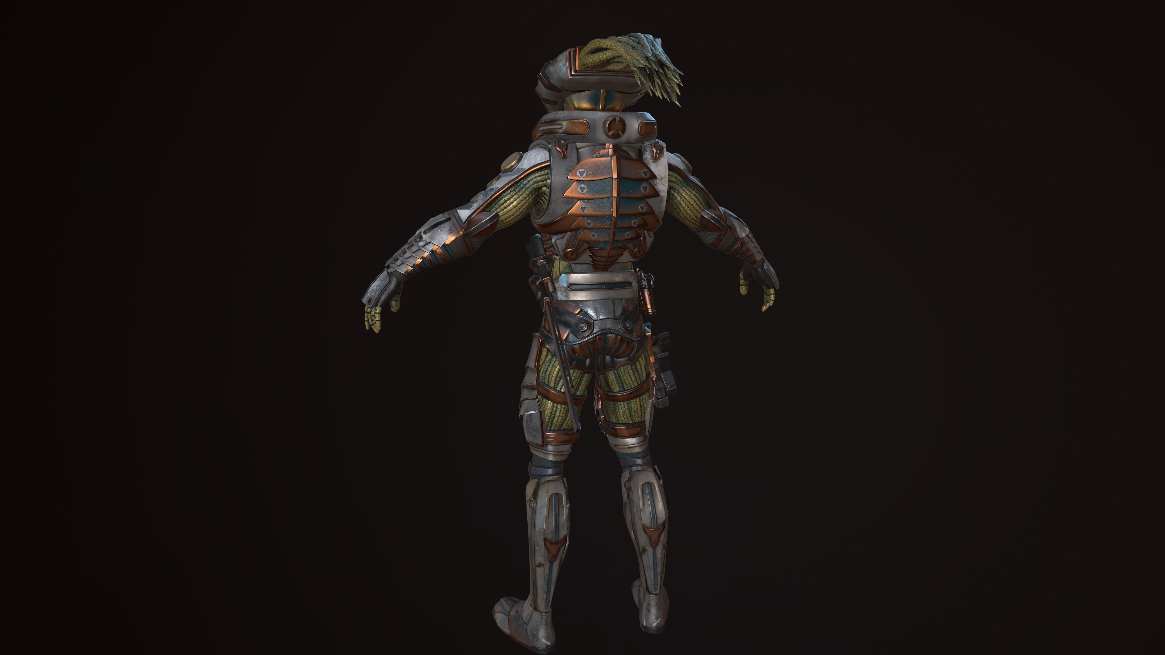 Shinobi Sci Fi Low-poly 3D model_5