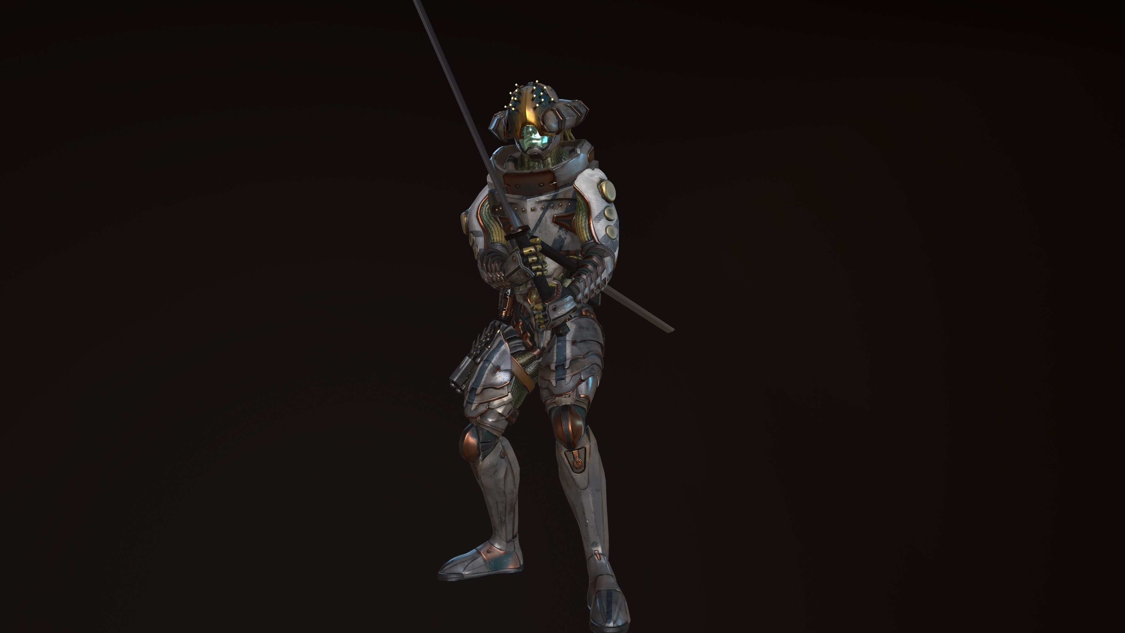 Shinobi Sci Fi Low-poly 3D model_15