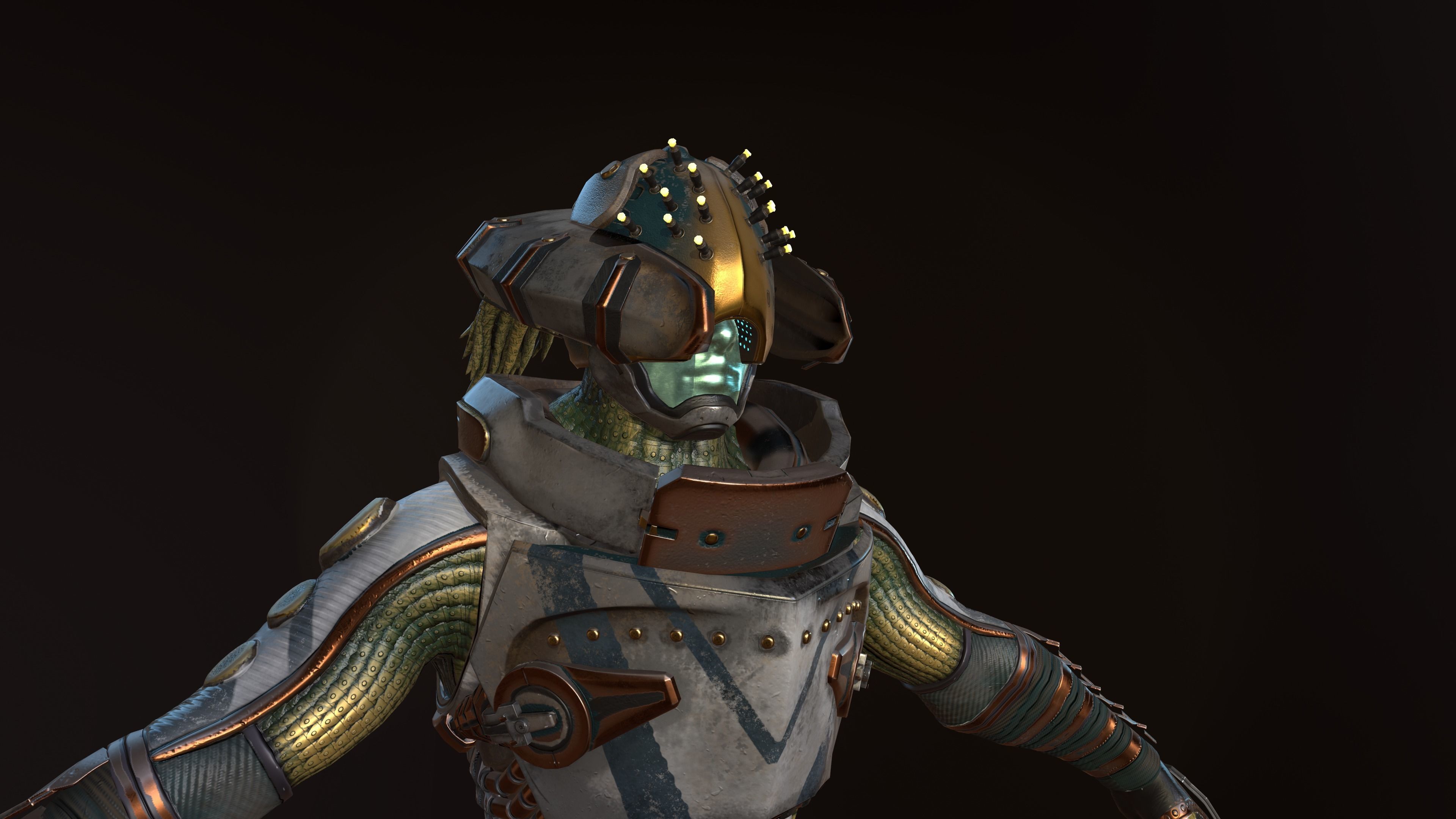 Shinobi Sci Fi Low-poly 3D model_22