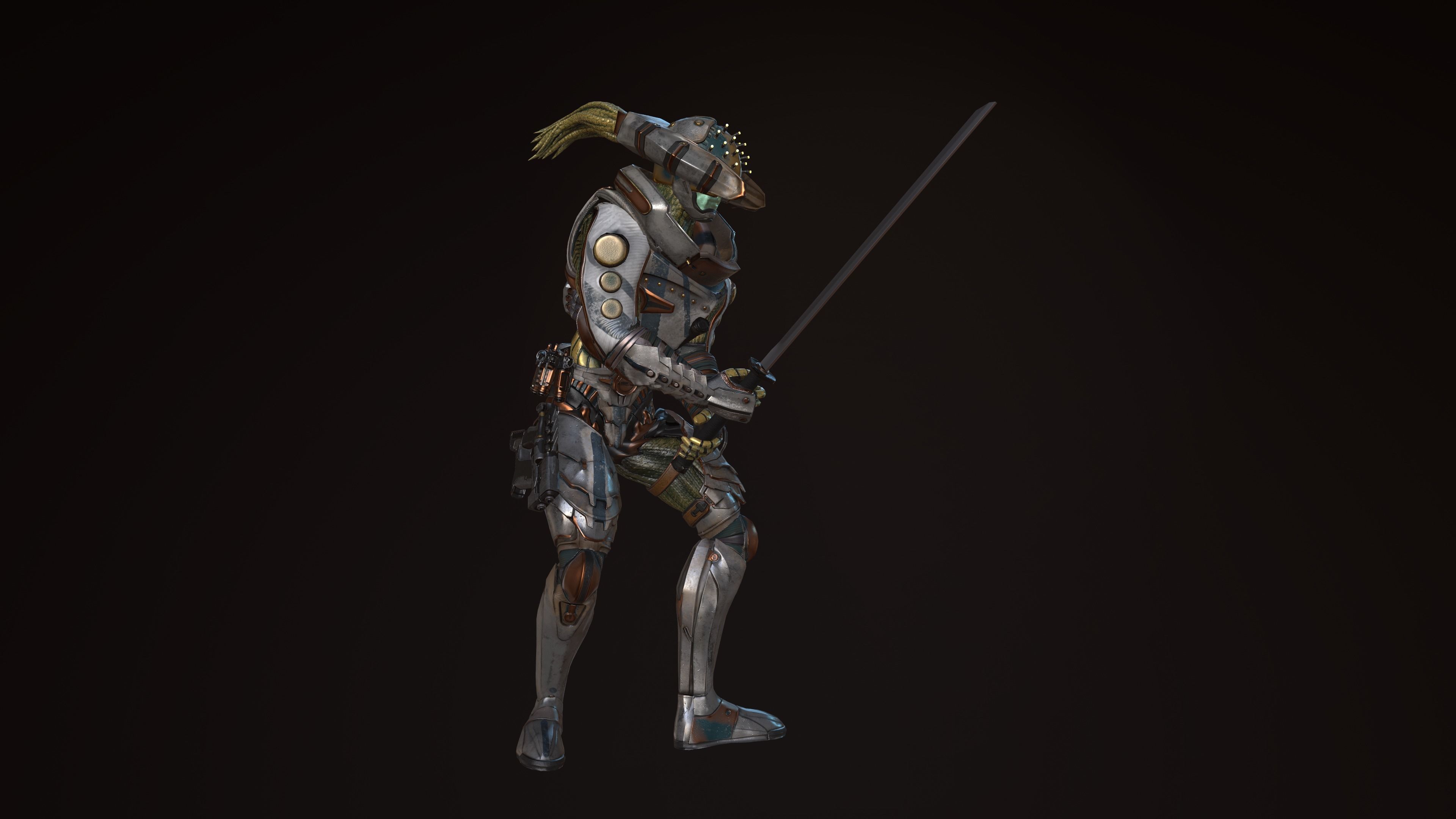 Shinobi Sci Fi Low-poly 3D model_14