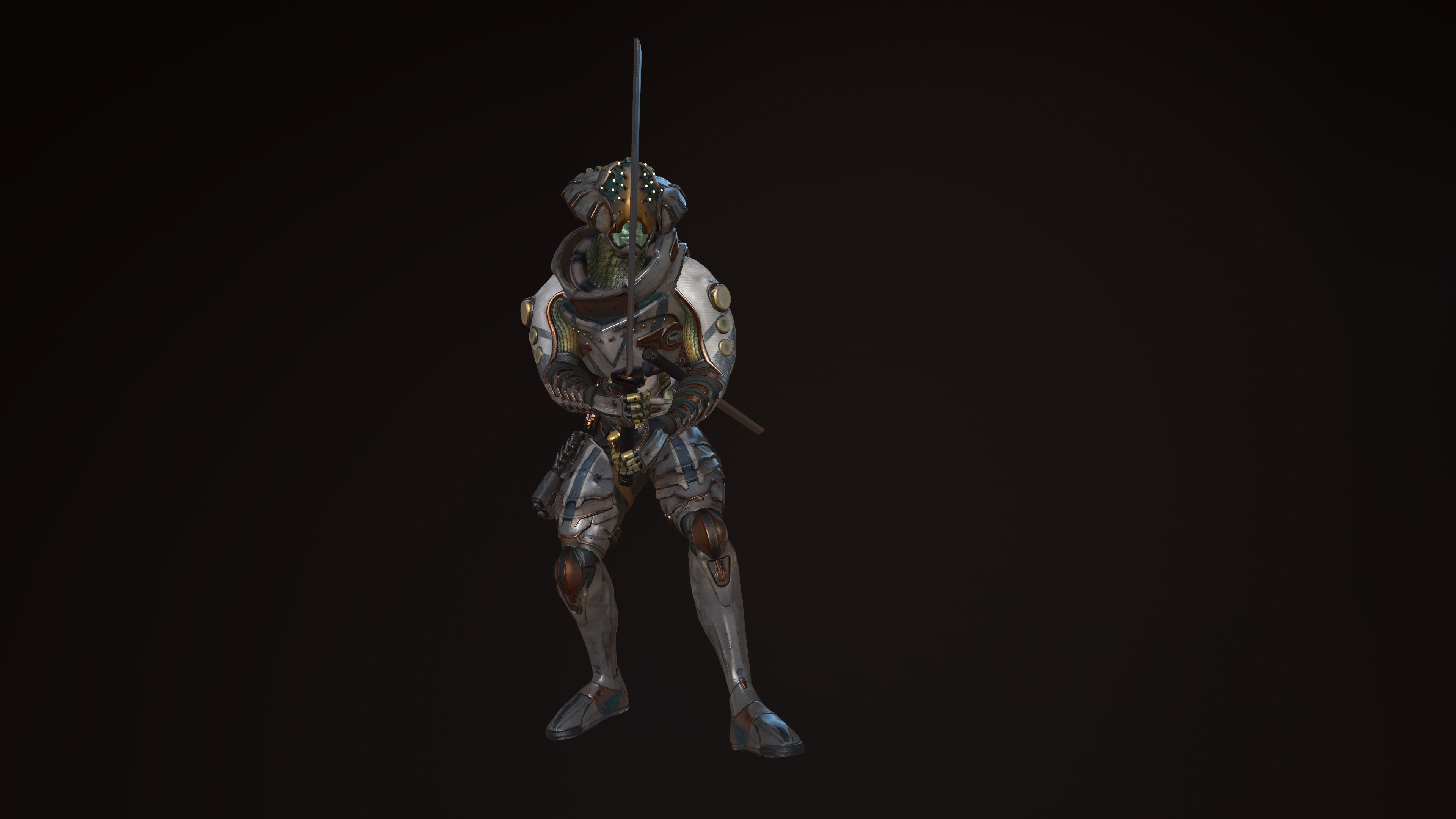 Shinobi Sci Fi Low-poly 3D model_17