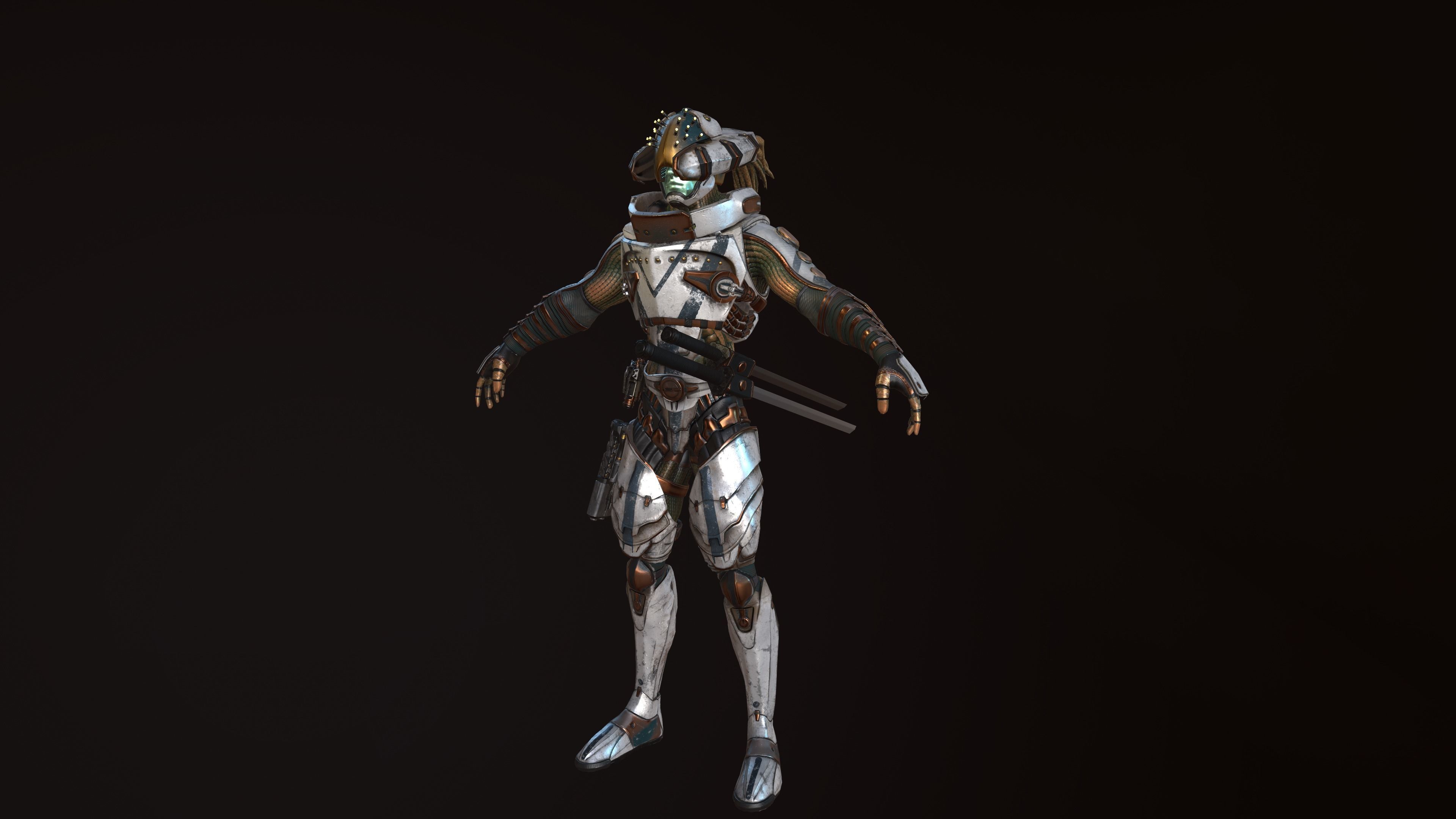 Shinobi Sci Fi Low-poly 3D model_10
