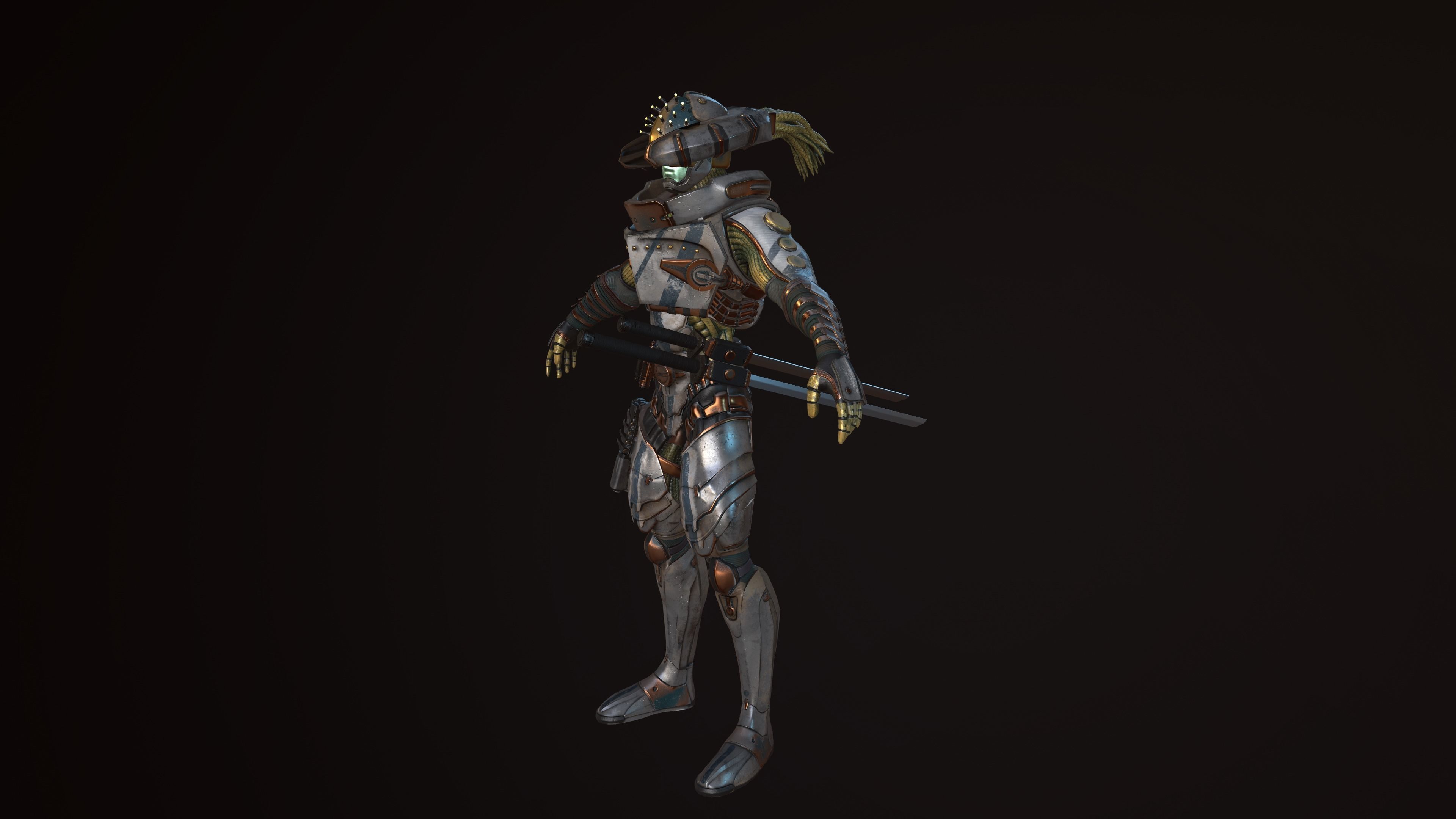 Shinobi Sci Fi Low-poly 3D model_4