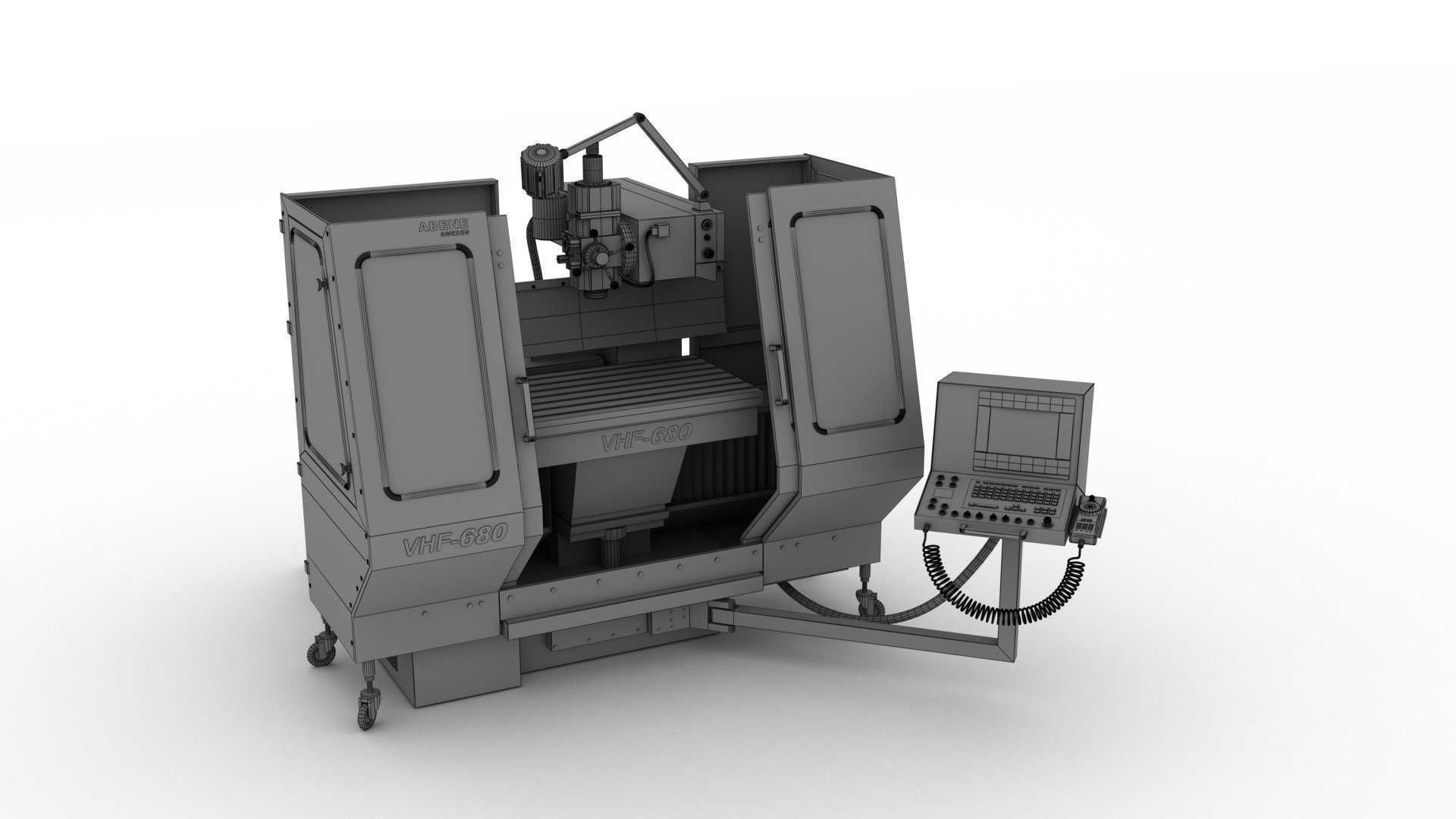 Corded Milling Machine ABENE VHF-680 3D model_4