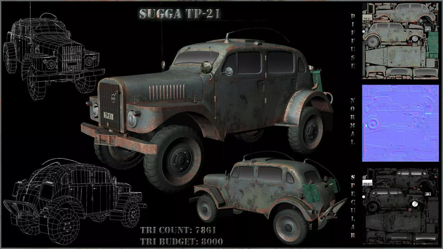 Sugga TP-21 Low-poly 3D model