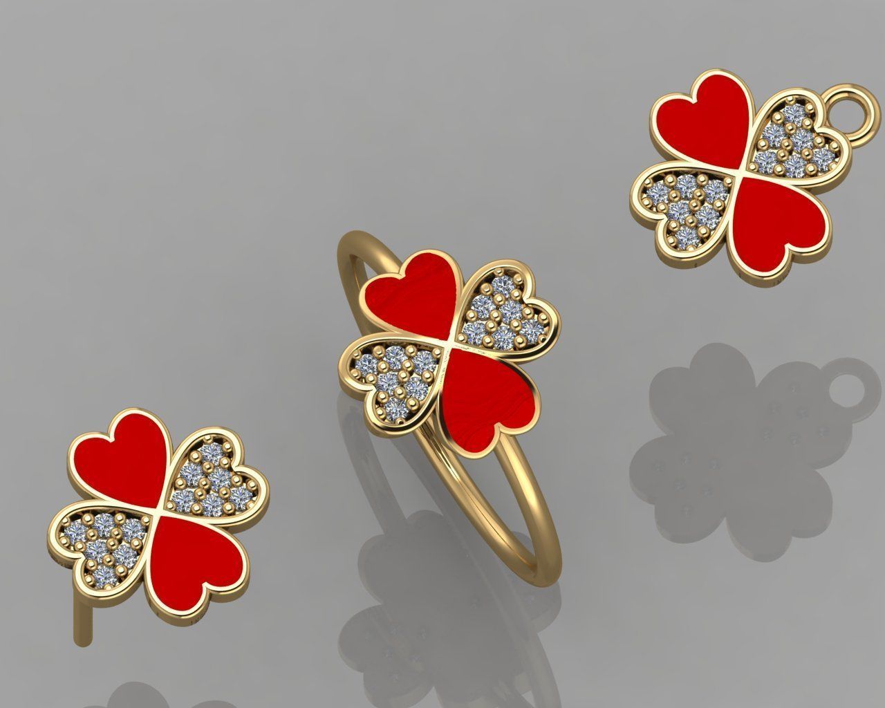 GC GOLD CM024- Diamond set  3D print model_3