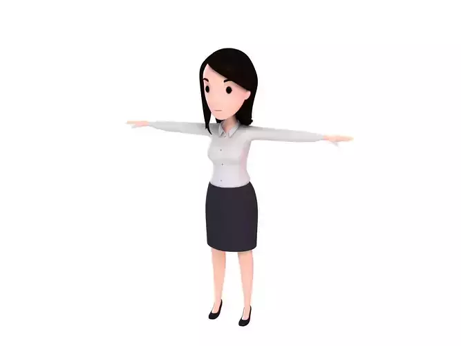 CartoonGirl008 Office Girl