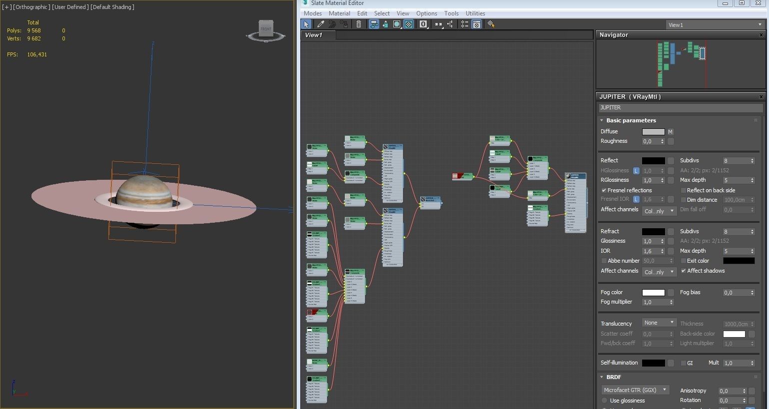 PLANET---JUPITER 4K jupiter in space Low-poly 3D model_5