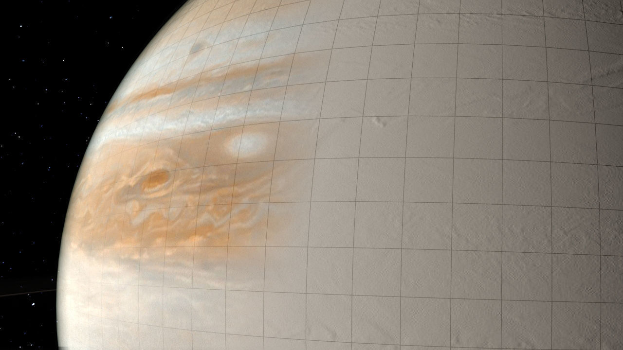 PLANET---JUPITER 4K jupiter in space Low-poly 3D model_3