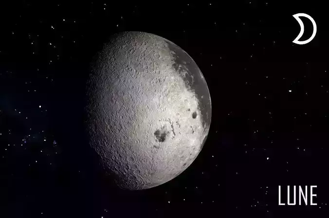SATELLITE---MOON 8K Low-poly 3D model