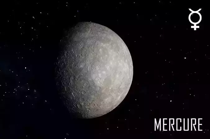 PLANET---MERCURE 8K Low-poly 3D model
