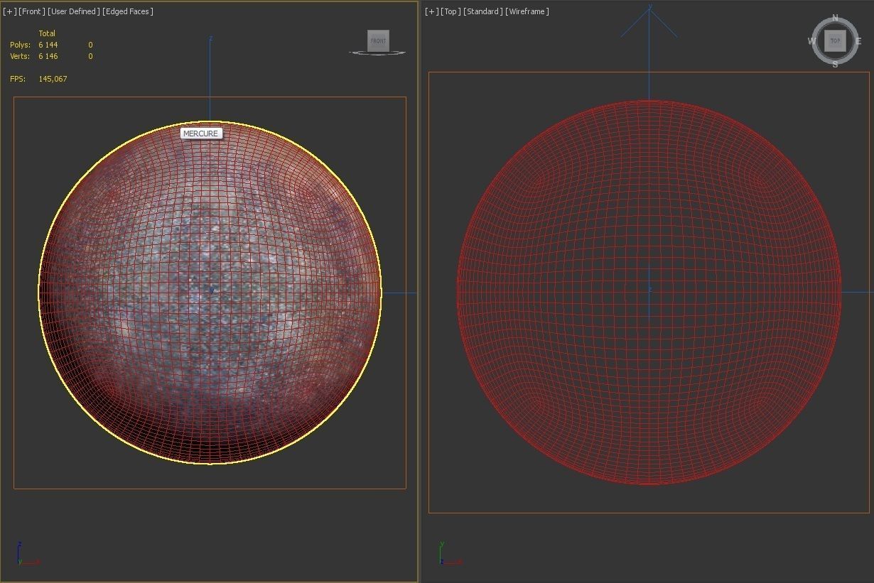 PLANET---MERCURE 8K Low-poly 3D model_3