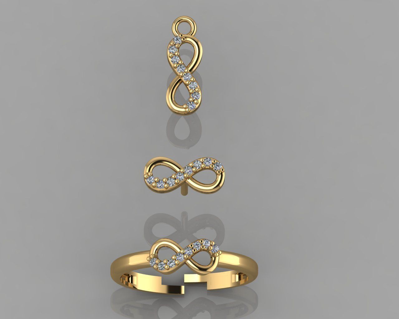 GC GOLD CM029- Diamond set 3D print model_2