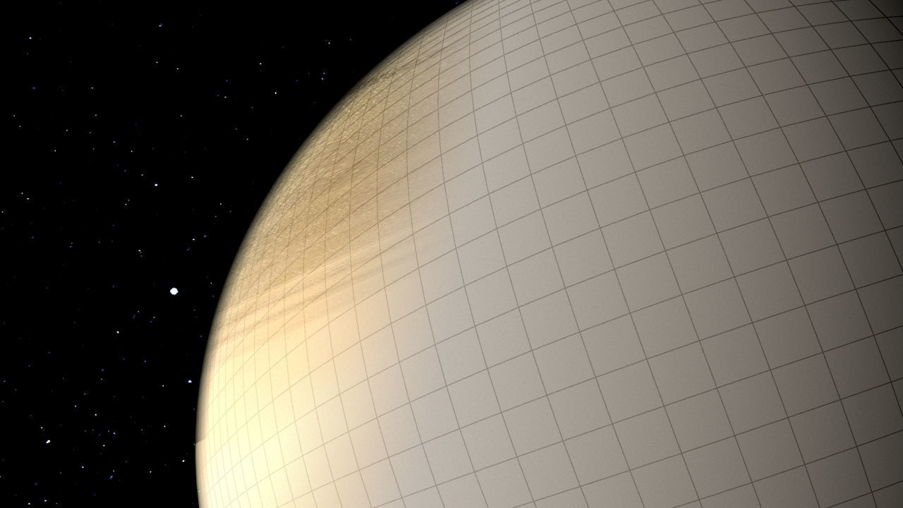 PLANET---SATURNE 4K planet saturn Low-poly 3D model_2