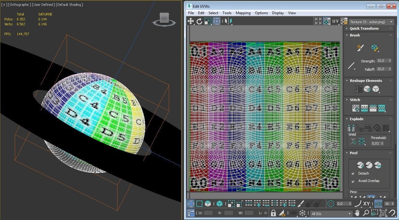 PLANET---SATURNE 4K planet saturn Low-poly 3D model_5