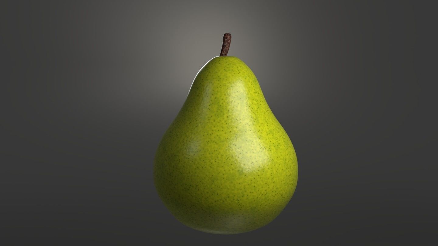 Pear Low-poly 3D model 3D model_4