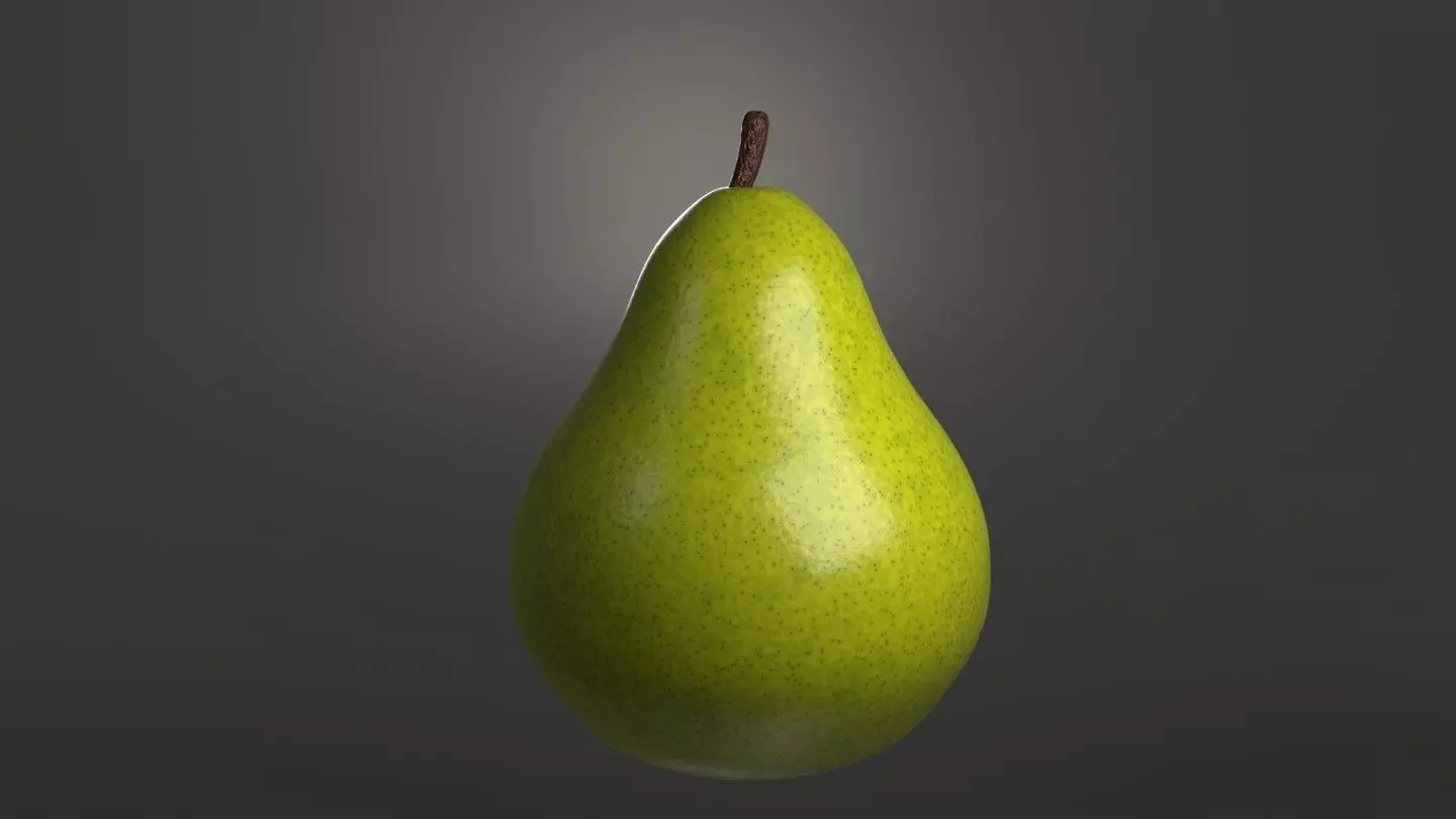 Pear Low-poly 3D model 3D model_0