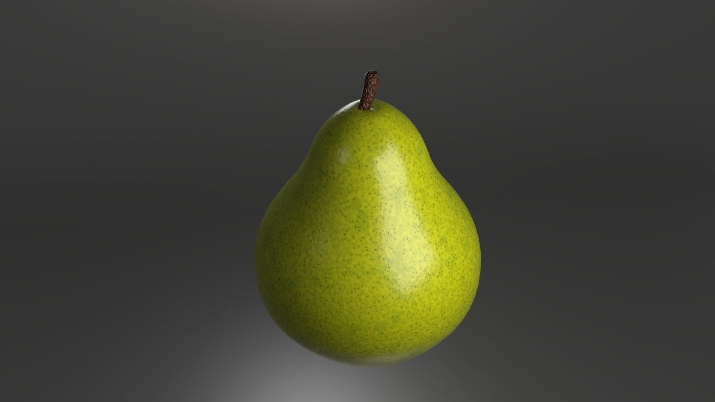 Pear Low-poly 3D model 3D model_2