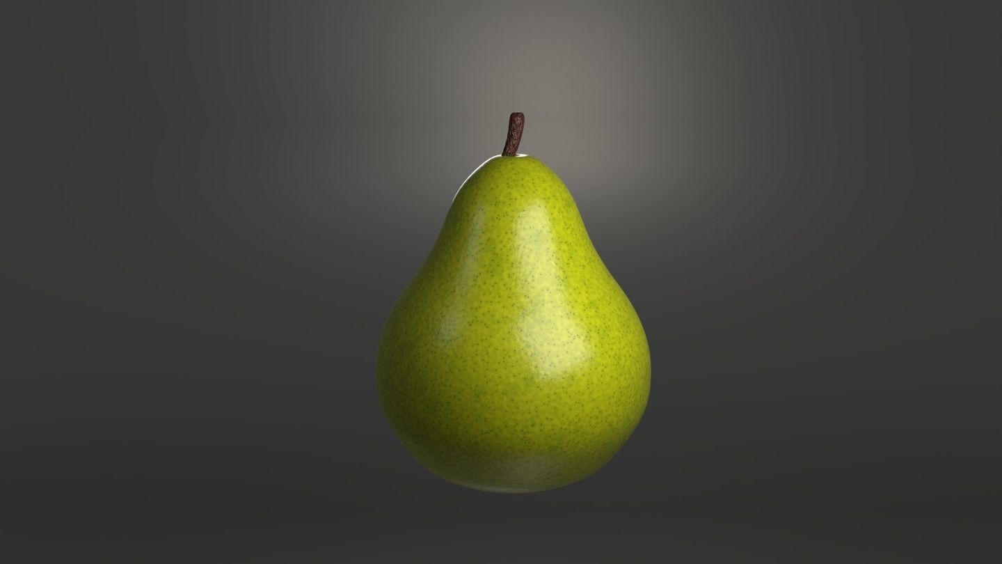 Pear Low-poly 3D model 3D model_3
