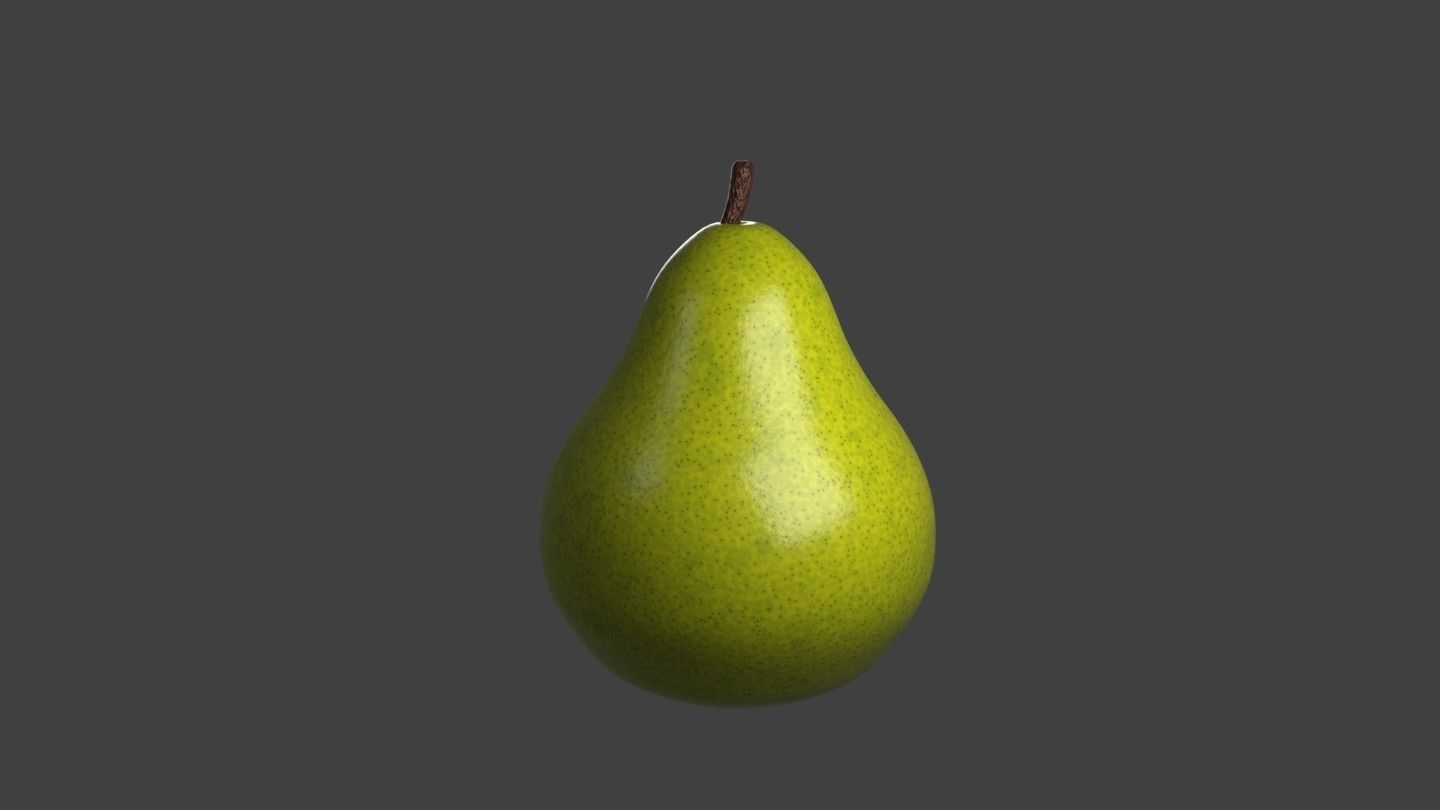Pear Low-poly 3D model 3D model_1