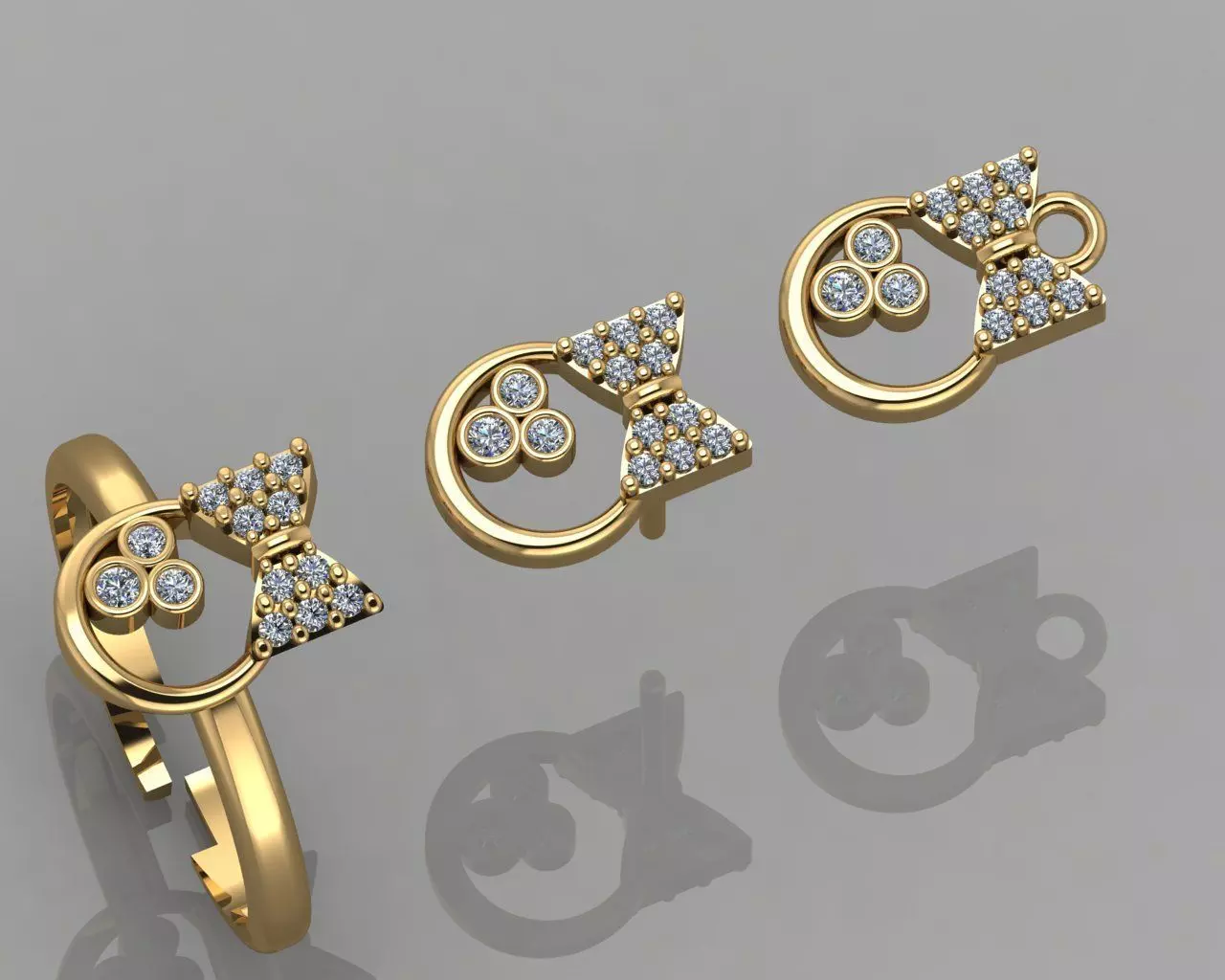 GC GOLD CM034- Diamond set 3D print model_0
