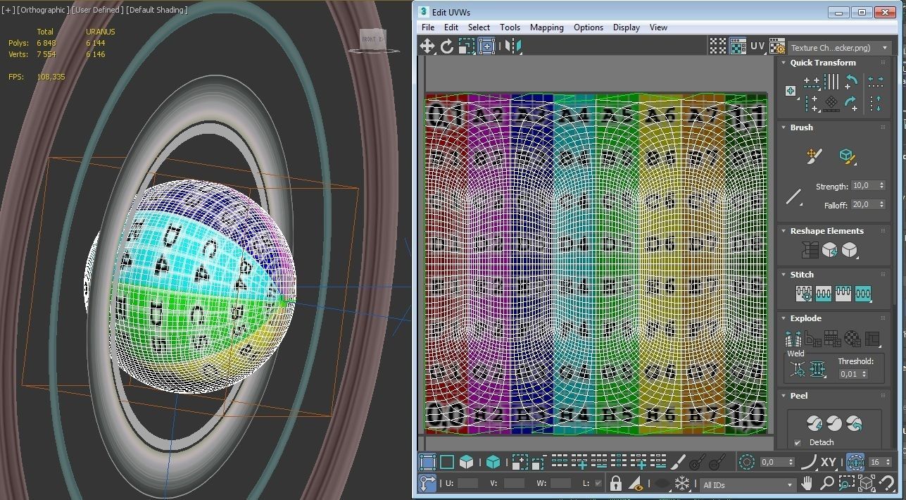 PLANET---URANUS 2K Low-poly 3D model_5