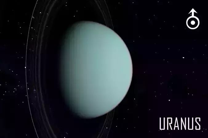 PLANET---URANUS 2K Low-poly 3D model