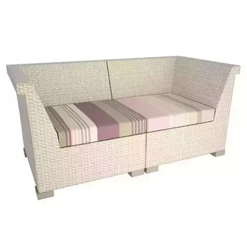 Rio Braided Outdoor Sofa 3D model