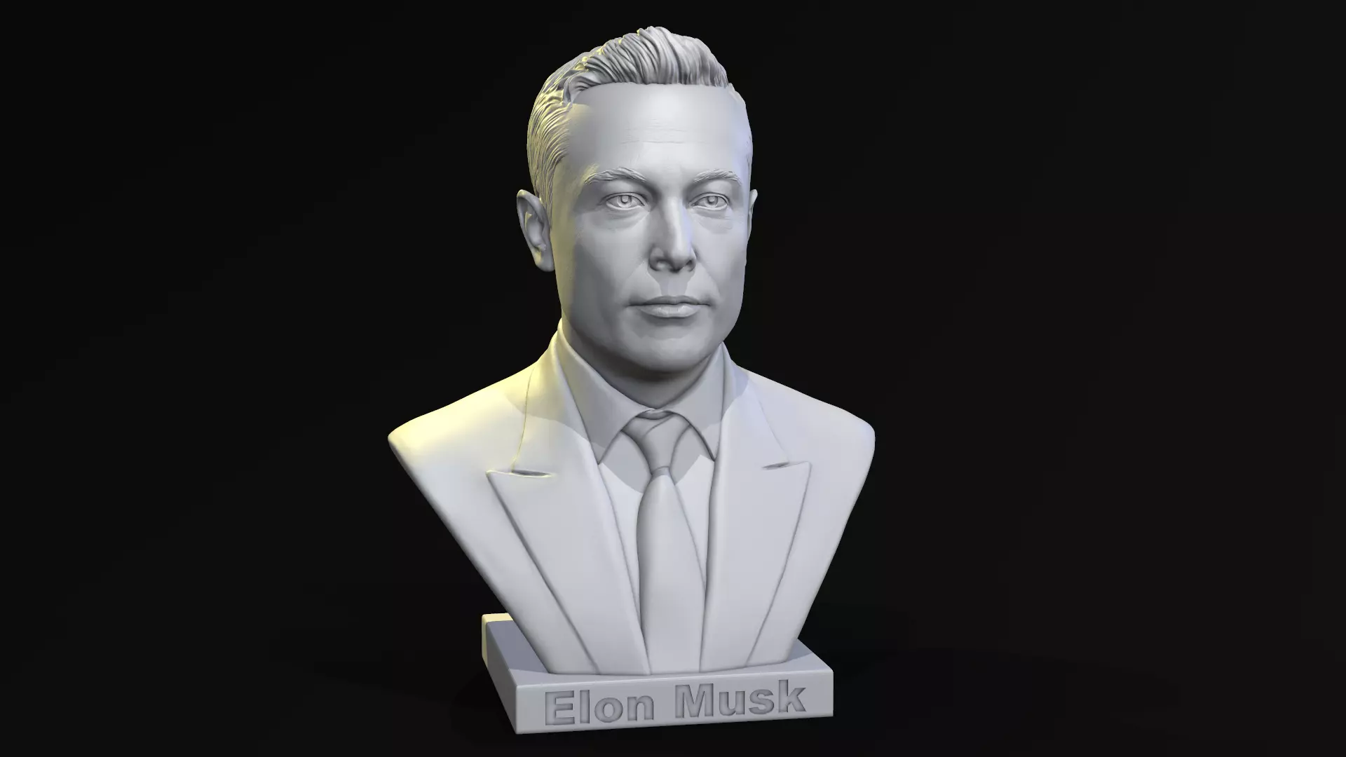 Elon Musk bust 3D print model_0
