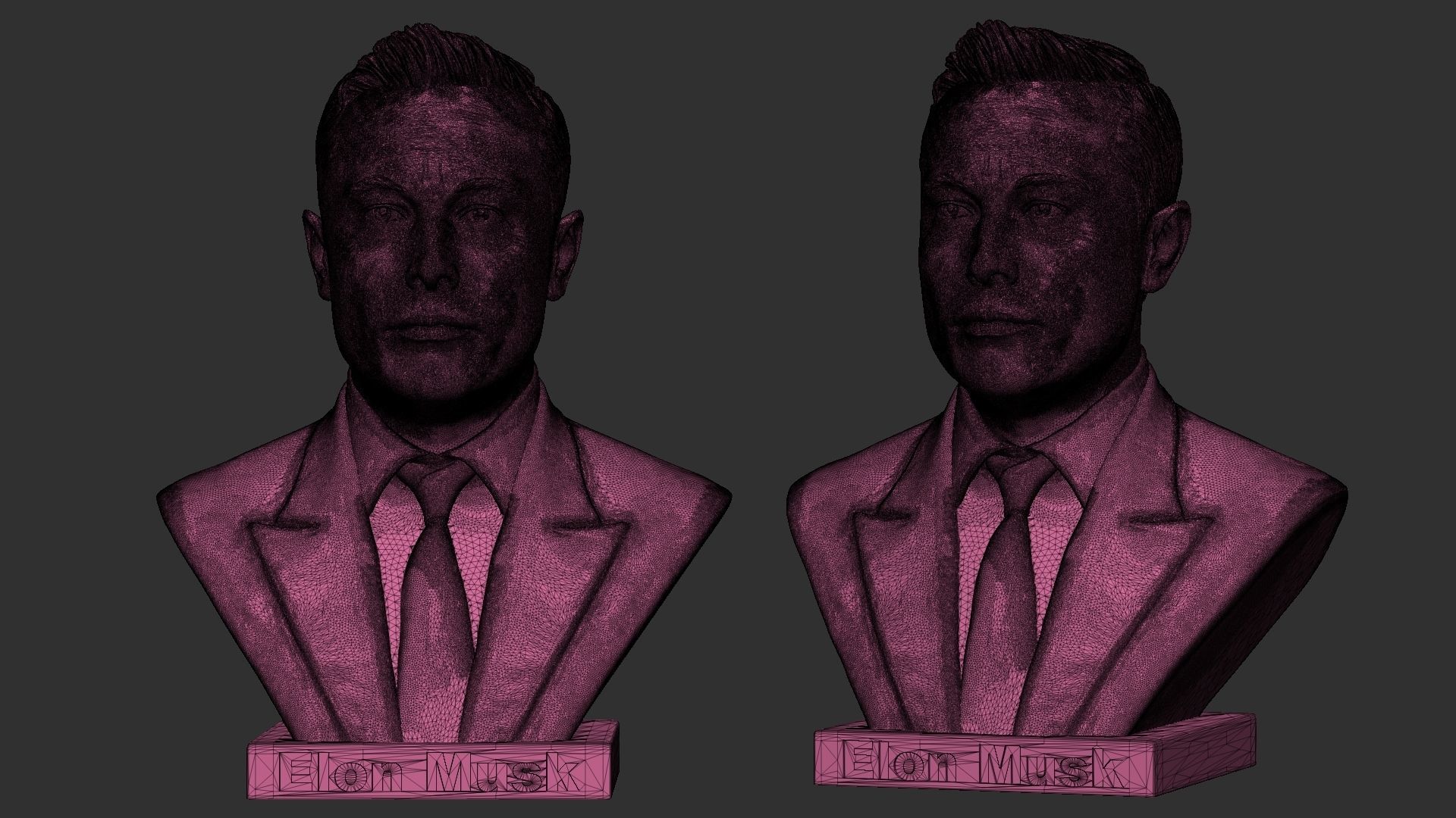 Elon Musk bust 3D print model_12