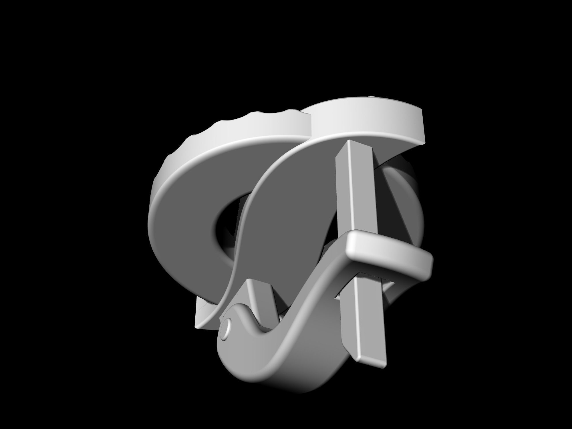 Polygonal circle Earrings and Ring 3D print model_19
